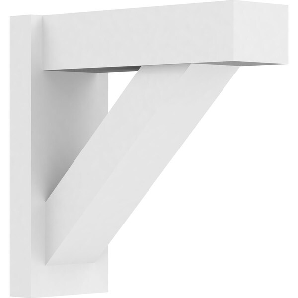 Ekena Millwork Traditional Architectural Grade PVC Outlooker with Block Ends, 7"W X 18"D X 18"H OUTP07X18X18TRA05 - main